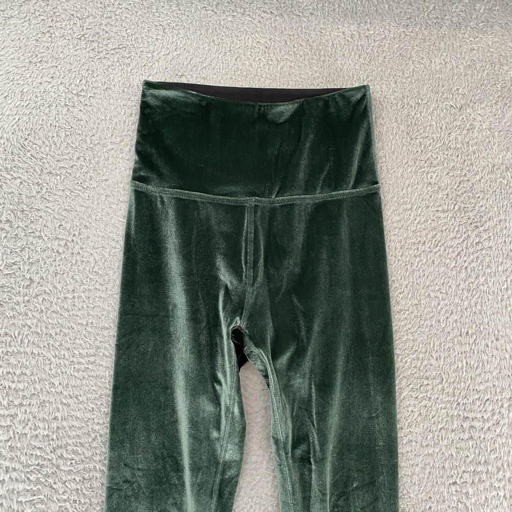 Beyond Yoga Leggings Womens Small Green Velvet High Rise Stretch Activewear USA - Picture 2 of 13